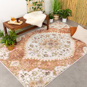 Dywan zewnętrzny vintage - Santo Mandala Terakota