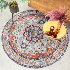 Dywan okrągły vintage - Imagine Medallion Zielony
