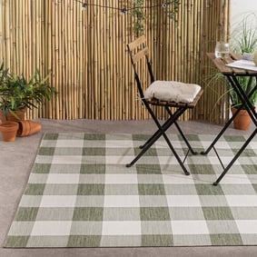 Dywan zewnętrzny - Ranch Checkerboard Zielony