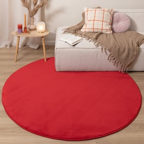 Dywan okrągły nadający się do prania - Vivid Czerwony - product