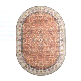 Dywan zewnętrzny vintage owalny - Santo Flora Terakota - product