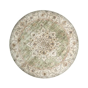Dywan zewnętrzny vintage okrągły - Santo Medallion Zielony - product