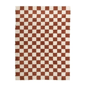 Dywan retro - Gambit Brązowy/Biały - product