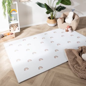 Mata piankowa puzzle - Alfie Rainbow Biała