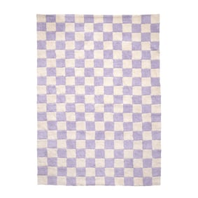 Dywan retro - Gambit Liliowy/Biały - product