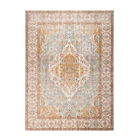 Dywan vintage - Thirza Medaillon Jasnoniebieski/Wielokolorowy - sfeer