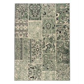 Dywan vintage - Wonder Patchwork Zielony/Czarny - sfeer