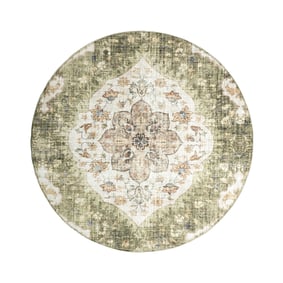 Dywan zewnętrzny vintage okrągły - Santo Mandala Zielony - sfeer