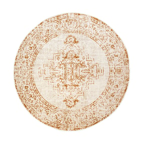 Dywan okrągły vintage - Spring Ethnic Kremowy/Terakota - sfeer