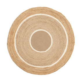 Dywan okrągły z juty - Mirai Circle Biały/Naturalny - sfeer