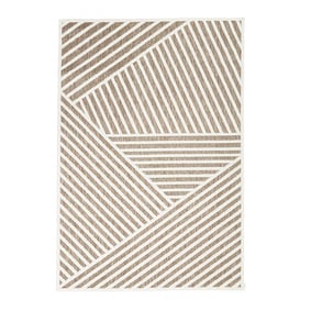 Dywan nowoczesny - Nori Lines Biały/Taupe - sfeer