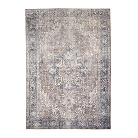 Dywan vintage - Lugan Niebieski/Taupe - sfeer