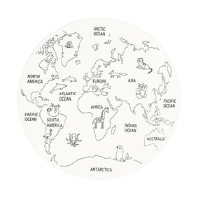 Dywan okrągły - Globe Kremowy - sfeer