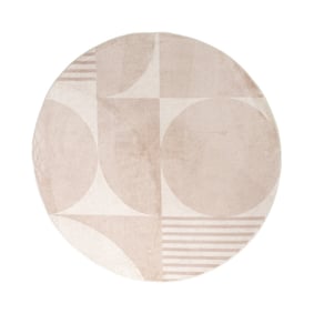 Dywan okrągły Japandi - Aurora Circles Beżowy - sfeer
