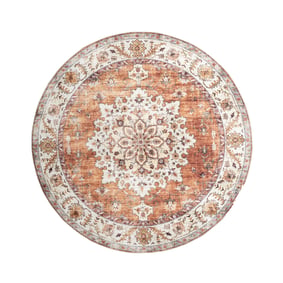 Dywan zewnętrzny vintage okrągły - Santo Medallion Terakota - sfeer
