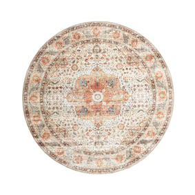 Dywan zewnętrzny okrągły - Cairo Medallion Kremowy/Wielobarwny - sfeer