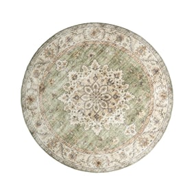 Dywan zewnętrzny vintage okrągły - Santo Medallion Zielony - sfeer