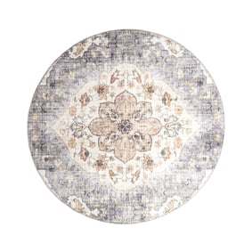 Dywan zewnętrzny vintage okrągły - Santo Mandala Niebieski/Szary - sfeer