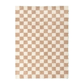 Dywan retro - Gambit Beżowy/Biały - sfeer