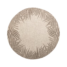 Dywan zewnętrzny okrągły - Tiga Edge Taupe - sfeer