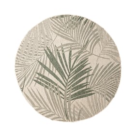 Dywan zewnętrzny okrągły - Tiga Palm Zielony - sfeer