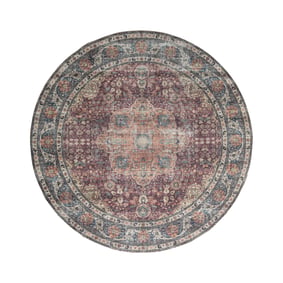 Dywan zewnętrzny okrągły - Cairo Medallion Bordowy - sfeer