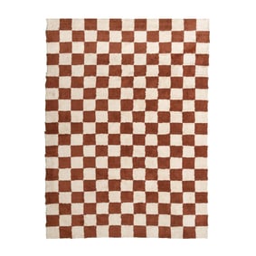 Dywan retro - Gambit Brązowy/Biały - sfeer