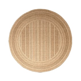 Dywan zewnętrzny okrągły - Mavi Stripes Kremowy/Brązowy - sfeer