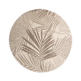 Dywan zewnętrzny okrągły - Tiga Palm Taupe - sfeer