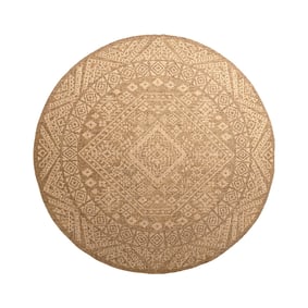 Dywan zewnętrzny okrągły - Mavi Medallion Brązowy/Kremowy - sfeer