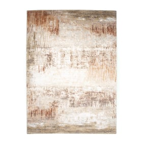 Dywan Abstrakcja - Xavier Scratch Taupe/Czerwony - sfeer