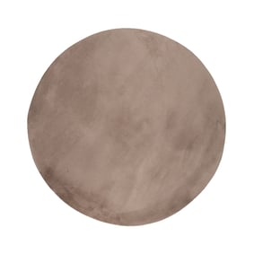 Dywan okrągły z krótkim włosiem - Cozy Taupe - sfeer