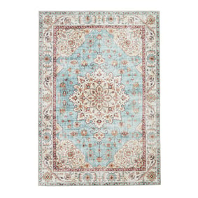 Dywan zewnętrzny vintage - Santo Medallion Jasnoniebieski - sfeer