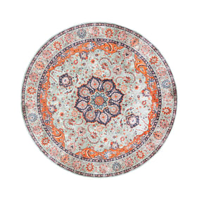 Dywan okrągły vintage - Imagine Medallion Zielony - sfeer