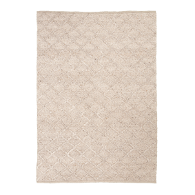 Dywan wełniany pleciony - Knit Beżowy - sfeer