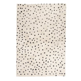 Dywan z długim włosiem - Grand Dots Kremowy/Czarny - sfeer