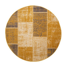 Dywan okrągły Patchwork - Spring Ochra/Taupe - sfeer
