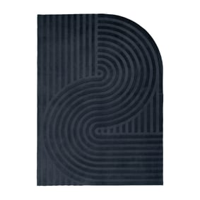 Dywan nieregularny - Flowy Wavy Antracyt - sfeer