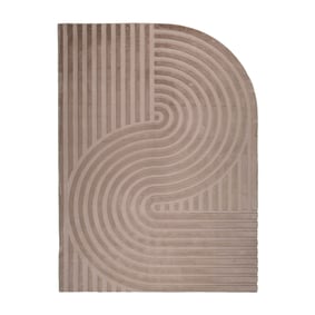 Dywan nieregularny - Flowy Wavy Taupe - sfeer