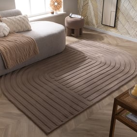 Dywan nieregularny - Flowy Lines Taupe