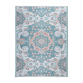 Dywan zewnętrzny boho - Vedra Medallion Niebieski - sfeer
