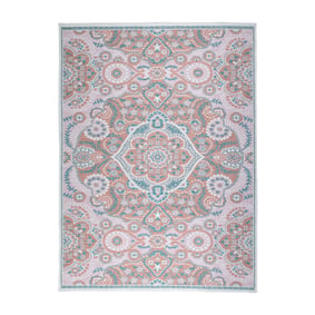 Dywan zewnętrzny boho - Vedra Medallion Różowy - sfeer