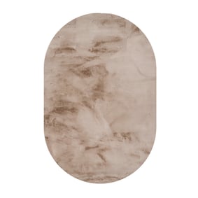 Dywan owalny z długim włosiem - Comfy Supreme Taupe - sfeer