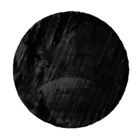Dywan okrągły z długim włosiem - Comfy Supreme Czarny - sfeer