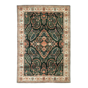 Dywan zewnętrzny vintage - Santo Flora Ciemnozielony - sfeer