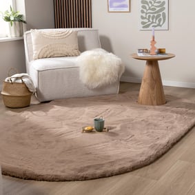 Dywan owalny z długim włosiem - Comfy Supreme Taupe