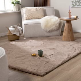 Miękki dywan z długim włosiem - Comfy Supreme Taupe