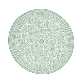 Dywan zewnętrzny okrągły - Summer Oriental Zielony
