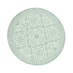 Dywan zewnętrzny okrągły - Summer Oriental Zielony - sfeer