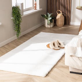 Miękki dywan typu shaggy – Comfy Supreme Biały - sfeer